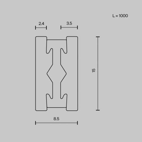 Шинопровод 1м Maytoni Technical Flarity TRX154-111BS