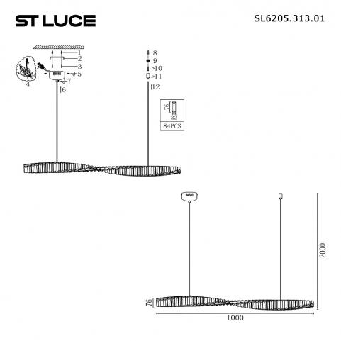 Подвесной светильник ST Luce Elica 4000K SL6205.313.01