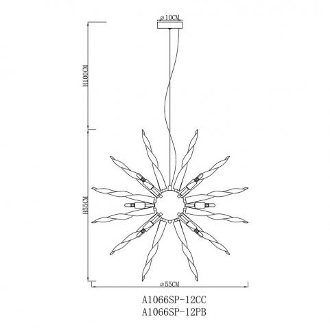 Светильник подвесной Arte Lamp Bella  A1066SP-12CC