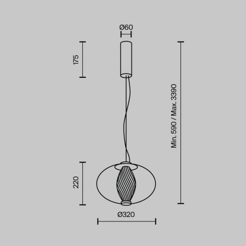 Подвесной светильник Maytoni Memetics MOD406PL-L8B3K